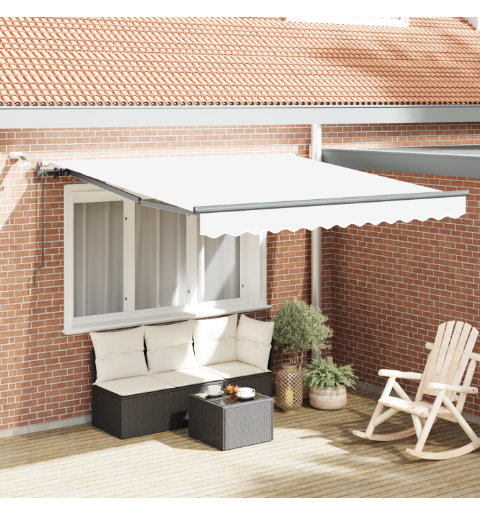 Store rétractable automatique avec LED blanche 350x250 cm | Mobilier & Déco