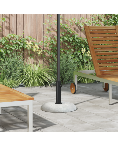 Socle de parasol pour poteaux de 37/42/52/58mm en béton gris clair 20 kg | Mobilier & Déco
