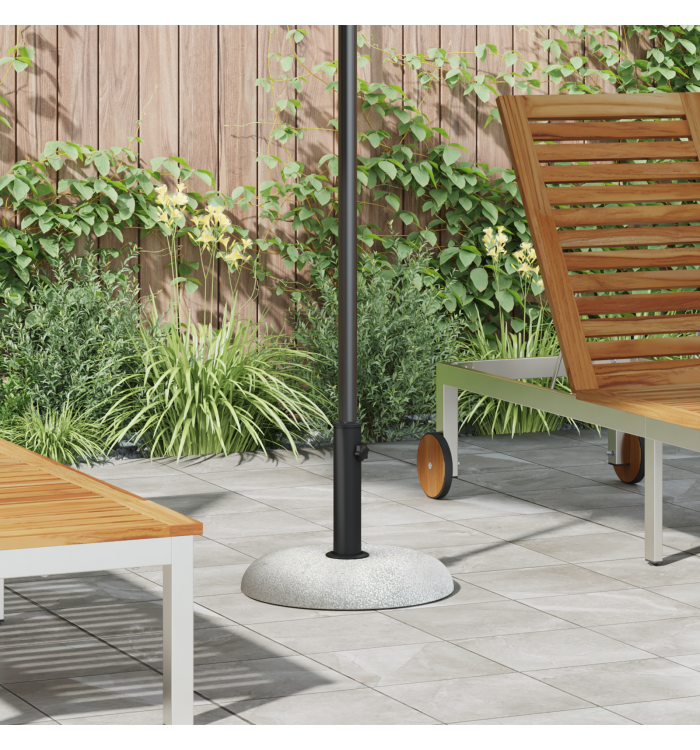 Socle de parasol pour poteaux de 37/42/52/58mm en béton gris clair 20 kg | Mobilier & Déco