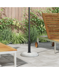 Socle de parasol pour poteaux de 37/42/52/58mm en béton gris clair 20 kg | Mobilier & Déco