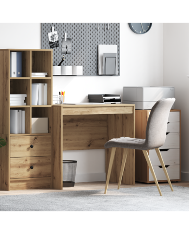 Bureau Chêne Artisanal 80x50x76 cm Bois composite | Mobilier & Déco