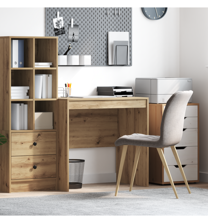 Bureau Chêne Artisanal 80x50x76 cm Bois composite | Mobilier & Déco