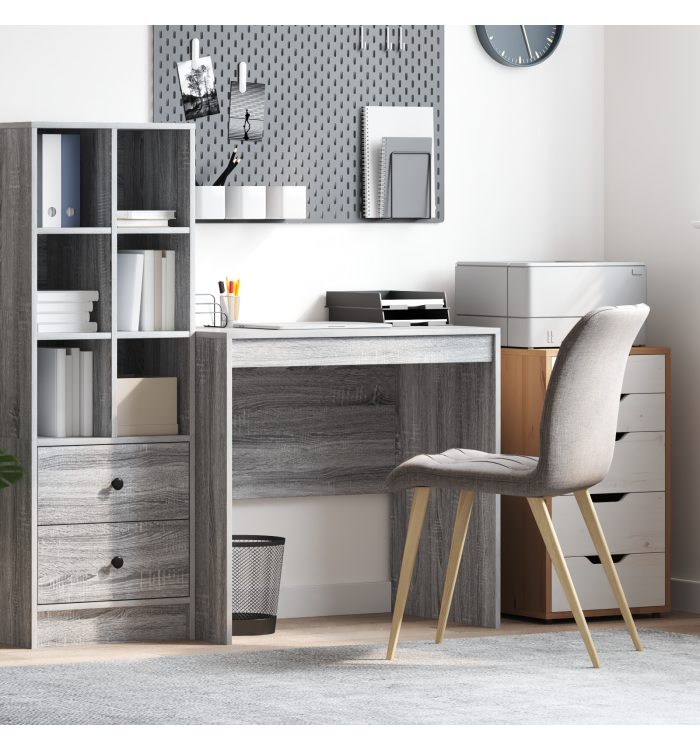Bureau Sonoma Gris 80x50x76 cm Bois d'ingénierie | Mobilier & Déco