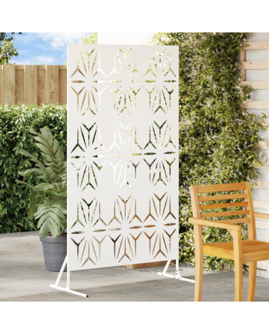 Panneau de clôture en métal Blanc Métal Grand Motif décoratif | Mobilier & Déco