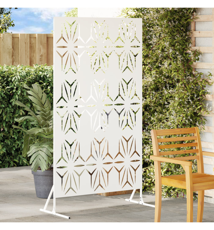 Panneau de clôture en métal Blanc Métal Grand Motif décoratif | Mobilier & Déco