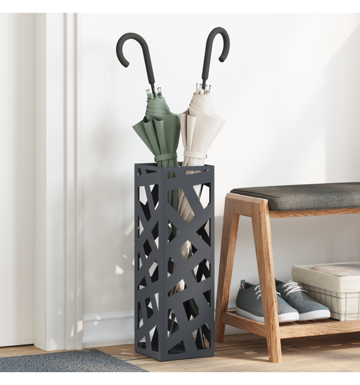 Porte-parapluie Anthracite Métal Moyen Durable Porte-parapluies | Mobilier & Déco