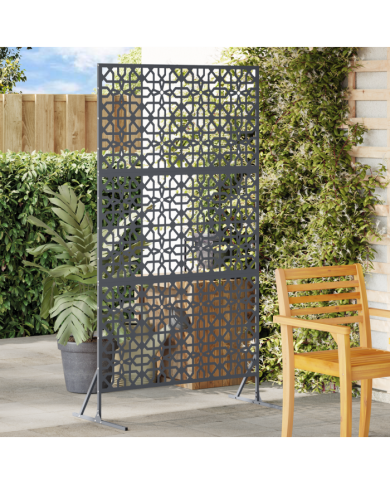 Panneau de clôture en acier enduit de poudre Anthracite | Mobilier & Déco