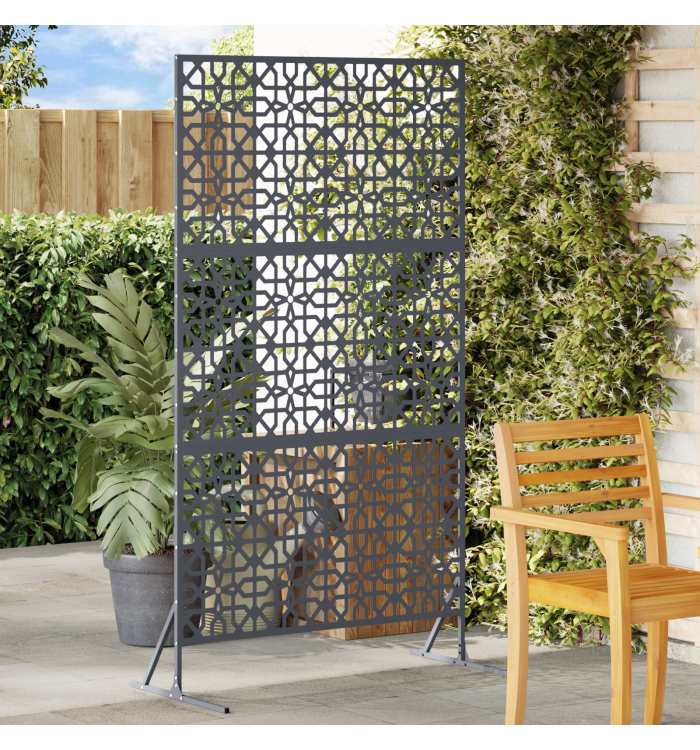 Panneau de clôture en acier enduit de poudre Anthracite | Mobilier & Déco