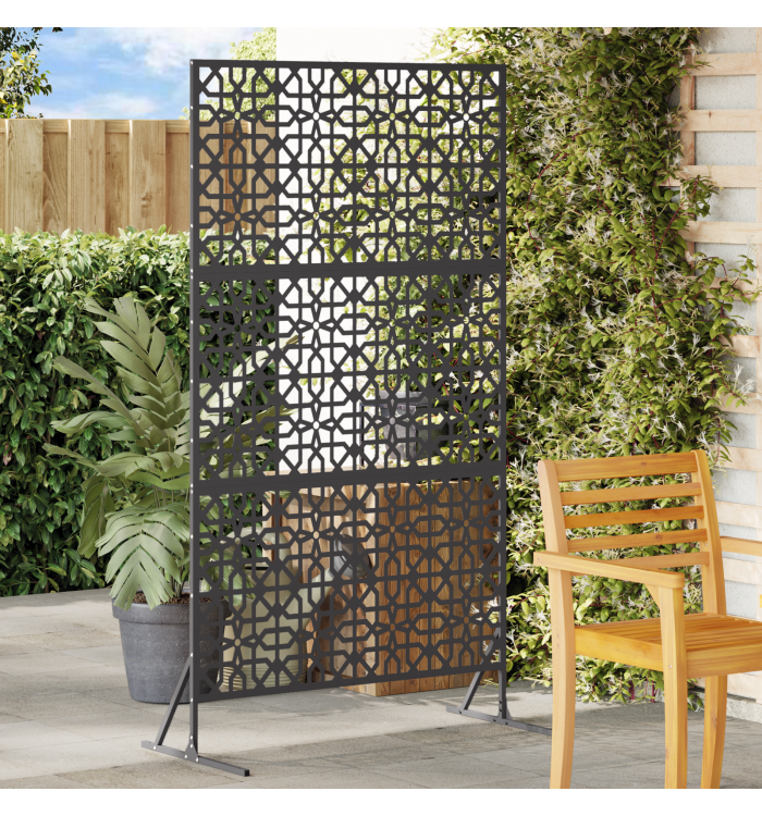 Panneau de clôture en métal Noir Métal Grand Motif | Mobilier & Déco