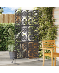 Panneau de clôture en métal Noir Métal Grand Motif | Mobilier & Déco