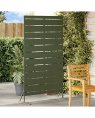 Panneau de clôture en métal Vert olive Acier enduit de poudre | Mobilier & Déco