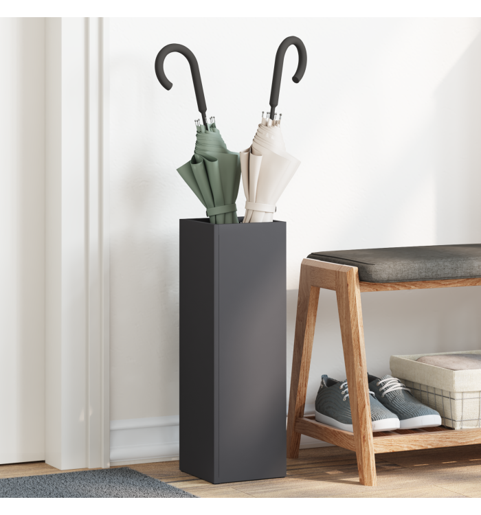 Porte-parapluies Noir Métal Compact Minimaliste Porte-parapluie | Mobilier & Déco