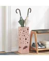 Porte-parapluie Rose Métal Moyen Détails Décoratifs | Mobilier & Déco