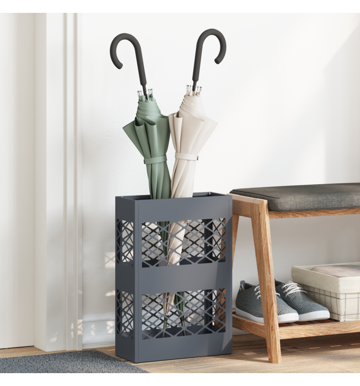 Porte-parapluies Anthracite Métal Moyen Porte-parapluies | Mobilier & Déco