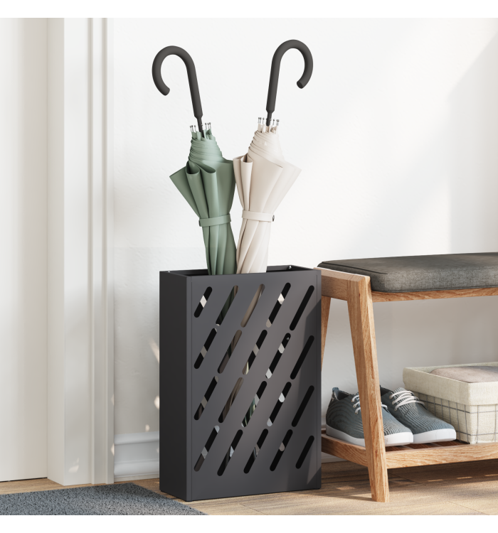Porte-parapluie Noir Métal Moyenne Porte-parapluie | Mobilier & Déco