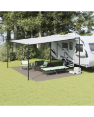 Accessoire de Tente Gris clair Polyester 400 x 500 cm Résistant | Mobilier & Déco