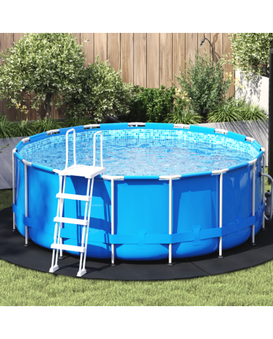 Couvercle de piscine rond Noir Polyéthylène Ø 244 cm Étanche | Mobilier & Déco