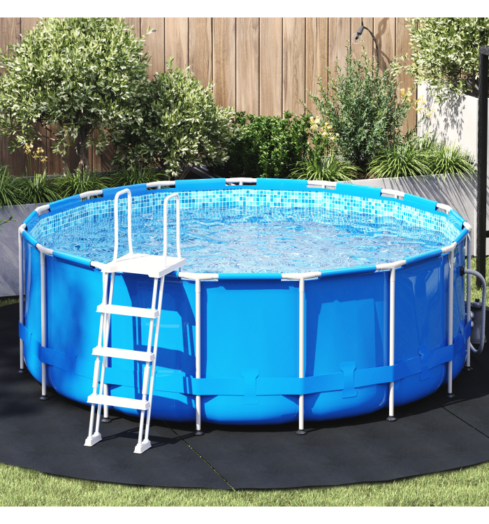Couverture de piscine ronde Noir Polyéthylène Ø 306 cm | Mobilier & Déco