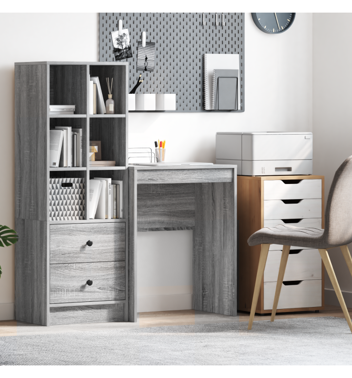Bureau d'Écriture Gris Sonoma Panneau de particules 60 x 40 x 76 cm | Mobilier & Déco