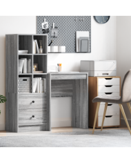 Bureau d'Écriture Gris Sonoma Panneau de particules 60 x 40 x 76 cm | Mobilier & Déco