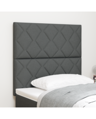 Tête de Lit Design Blocs de Diamant Gris Foncé 90 cm Tissu, Tête de Lit Design Blocs de Diamant Gris Foncé 180 cm Tissu | Mobi