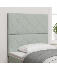 Tête de lit design blocs de diamant gris clair 90 cm en velours | Mobilier & Déco