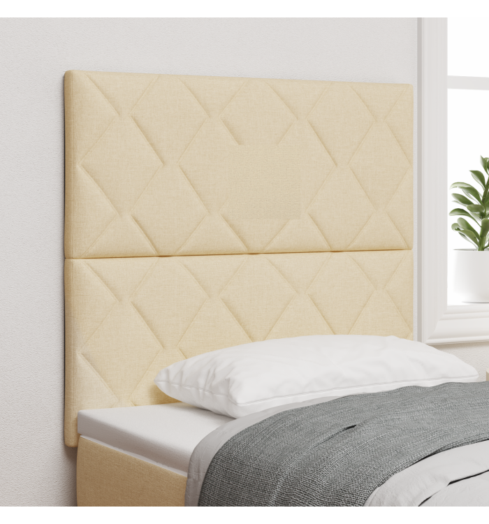 Tête de Lit Motif Blocs de Diamant Crème 90 cm Tissu, Tête de Lit Motif Blocs de Diamant Crème 180 cm Tissu | Mobilier & Déco