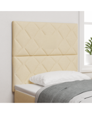 Tête de Lit Motif Blocs de Diamant Crème 90 cm Tissu, Tête de Lit Motif Blocs de Diamant Crème 180 cm Tissu | Mobilier & Déco