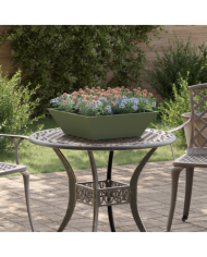 Pot en Métal Vert Olive Métal 50 x 50 x 15 cm Carré Moderne | Mobilier & Déco