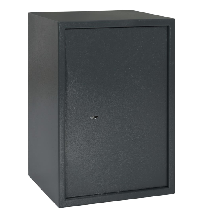 Coffre-fort avec serrure à clé Gris Foncé 31x35x50 cm Acier | Mobilier & Déco