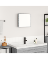 Miroir de salle de bain LED Gris Sonoma 40x8.5x37 cm Bois reconstitué | Mobilier & Déco