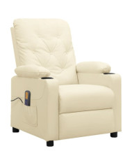 Fauteuil de massage Crème Similicuir | Mobilier & Déco