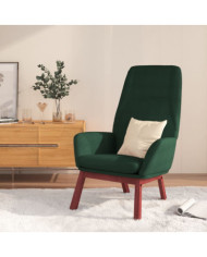 Chaise de relaxation Vert foncé Tissu | Mobilier & Déco