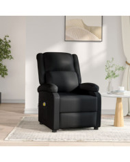 Fauteuil électrique de massage Noir Similicuir | Mobilier & Déco