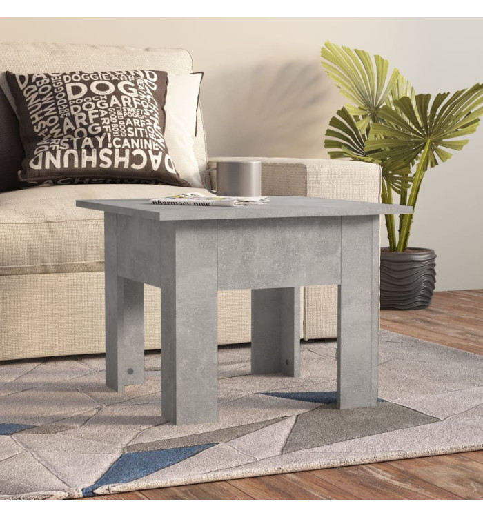 Table basse gris béton 55x55x42 cm bois d'ingénierie | Mobilier & Déco