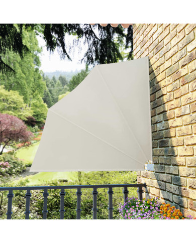 Auvent latéral pliable de balcon Crème 140x140 cm | Mobilier & Déco