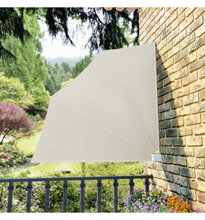 Auvent latéral pliable de balcon Crème 140x140 cm | Mobilier & Déco
