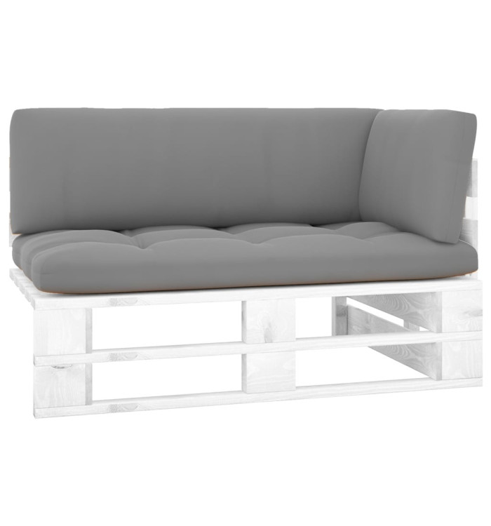 Canapé d'angle palette de jardin Bois de pin imprégné de blanc | Mobilier & Déco