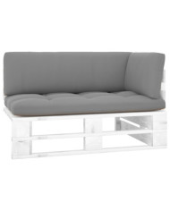 Canapé d'angle palette de jardin Bois de pin imprégné de blanc | Mobilier & Déco