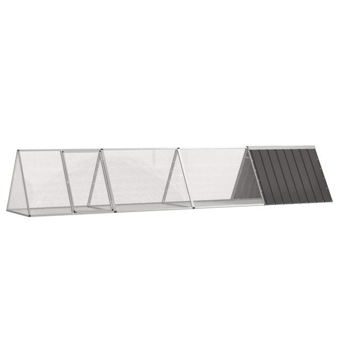 Clapier Anthracite 403,5x80,5x71 cm Acier galvanisé | Mobilier & Déco