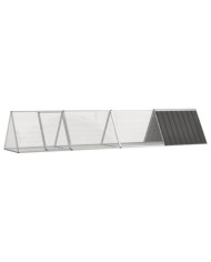 Clapier Anthracite 403,5x80,5x71 cm Acier galvanisé | Mobilier & Déco