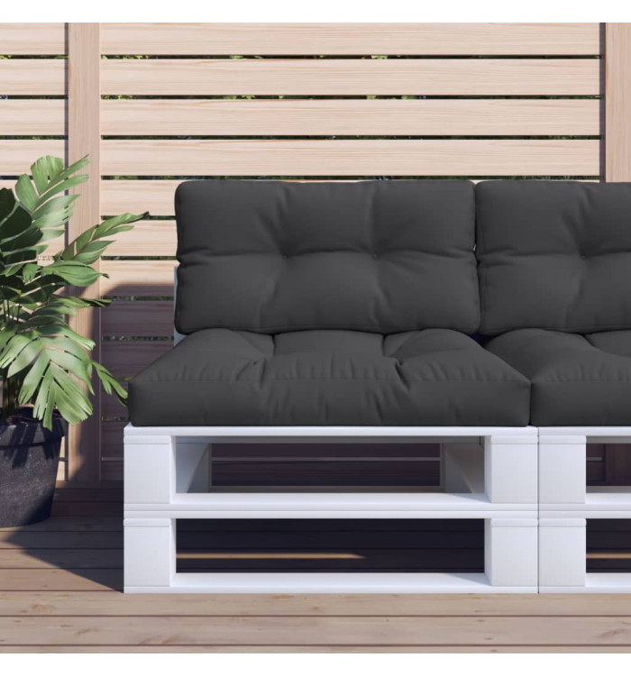 Coussin de palette noir 70x40x12 cm tissu | Mobilier & Déco