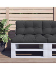 Coussin de palette noir 70x40x12 cm tissu | Mobilier & Déco