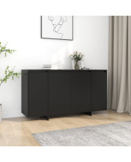 Buffet noir 135x41x75 cm bois d'ingénierie | Mobilier & Déco