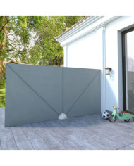 Auvent latéral pliable de terrasse Gris 400 x 200 cm | Mobilier & Déco