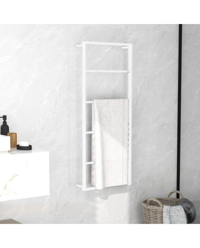 Porte-serviette Blanc 45x10x115 cm Acier | Mobilier & Déco