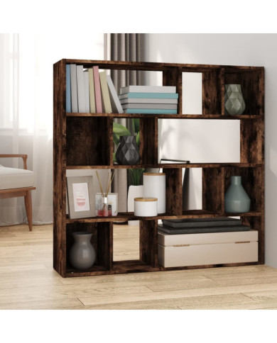 Bibliothèque/Séparateur de pièce Chêne fumé 105x24x102 cm | Mobilier & Déco
