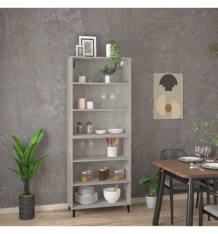 Buffet haut Gris béton Bois d'ingénierie | Mobilier & Déco