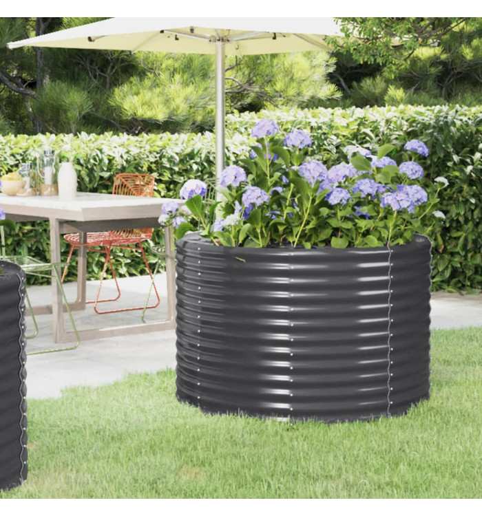 Lit surélevé de jardin Acier enduit de poudre Anthracite | Mobilier & Déco