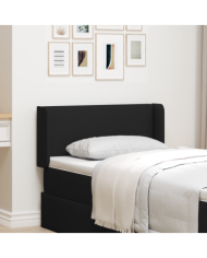 Tête de lit noire Noir Bois et tissu Standard Durable | Mobilier & Déco